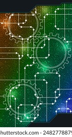 Smartphone vector wallpaper. Technology style background