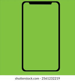 smartphone vertical in out green screen. on vector.Chroma key