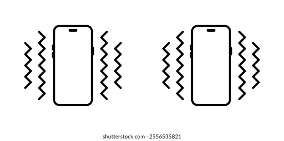 Smartphone vibration icon in generic style. Phone vibrate sign symbol