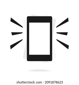 Smartphone vibration icon. Phone alarm rings. Illustration vector