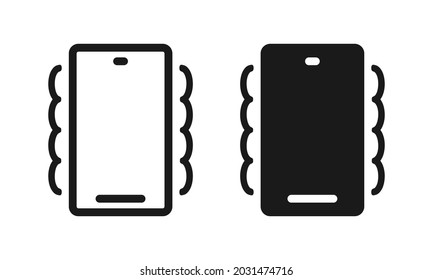 Smartphone vibration icon. Phone in silent mode. Illustration vector