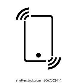 Smartphone vibration icon. Phone in silent mode. Gadget vibrating symbol. Illustration vector