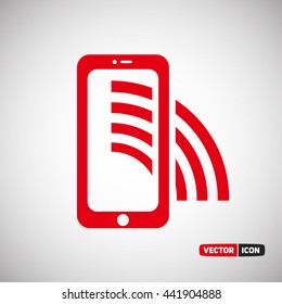Smartphone with Vibration Sound . Vector Icon Eps.10