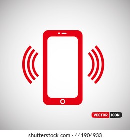 Smartphone with Vibration Sound . Vector Icon Eps.10