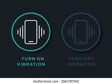 Símbolo de vibración de Smartphone. Vector de ilustración