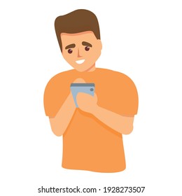 Smartphone video call icon. Cartoon of smartphone video call vector icon for web design isolated on white background