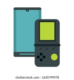 smartphone with video game devices technology vector illustration design