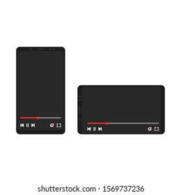 Smartphone Video icon. Vector illustration in flat design