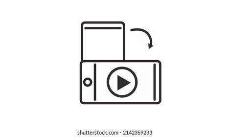 Smartphone Video Icon. Vector isolated editable illustration