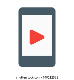 smartphone video on isolated background