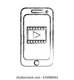 smartphone video play button app mobile