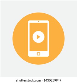 Smartphone video player icon for your website or mobile application.