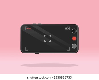 Video Marco de paisaje de pantalla completa de grabación de smartphone