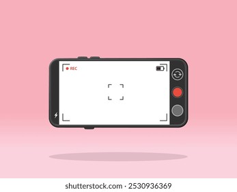 Smartphone Video Recording Screen Buttons Interface