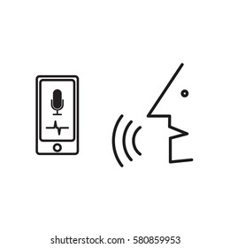 Smartphone With Voice Assistance And Speaking Man