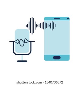 smartphone with voice assistant icon