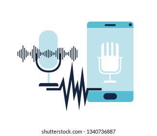 smartphone with voice assistant icon