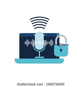 smartphone with voice assistant icon