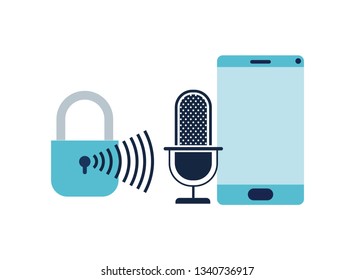 smartphone with voice assistant icon
