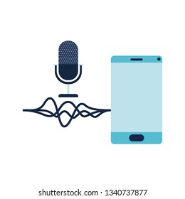 smartphone with voice assistant icon