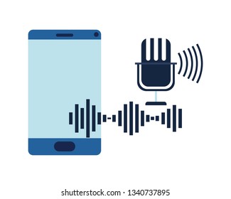 smartphone with voice assistant icon