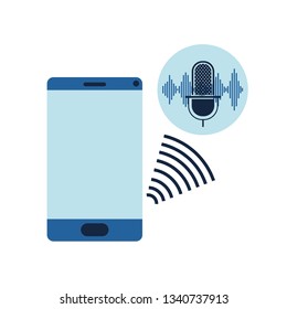smartphone with voice assistant icon