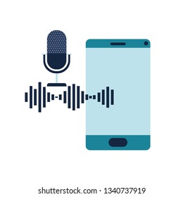 smartphone with voice assistant icon