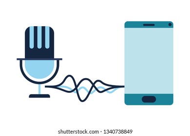 smartphone with voice assistant icon