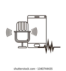 smartphone with voice assistant icon