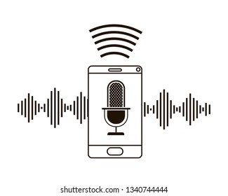 smartphone with voice assistant icon