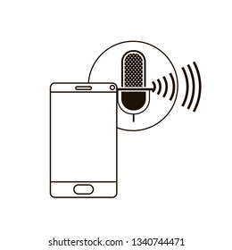 smartphone with voice assistant icon