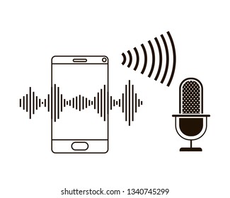 smartphone with voice assistant icon