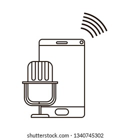 smartphone with voice assistant icon