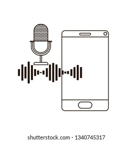 smartphone with voice assistant icon