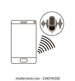 smartphone with voice assistant icon
