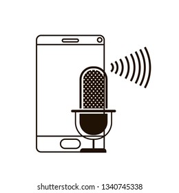 smartphone with voice assistant icon