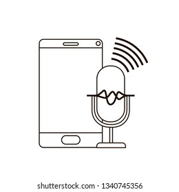 smartphone with voice assistant icon