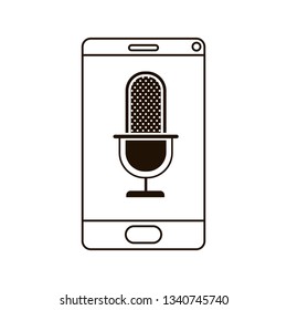 smartphone with voice assistant icon