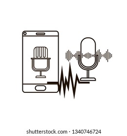 smartphone with voice assistant icon