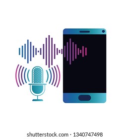 smartphone with voice assistant icon