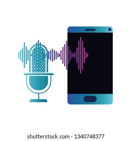 smartphone with voice assistant icon