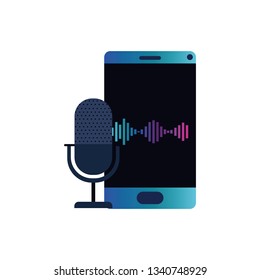 smartphone with voice assistant icon