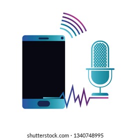 smartphone with voice assistant icon