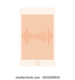 smartphone voice record flat icon