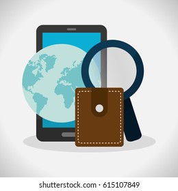 smartphone and wallet icon