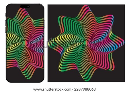Smartphone Wallpaper with beatiful pattern colorful gradient combination
