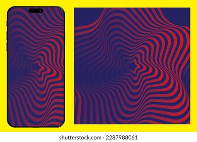 Smartphone Wallpaper with beatiful star pattern red and blue combination