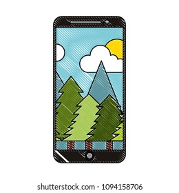 smartphone wallpaper forest trees natural