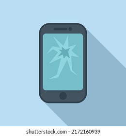 Smartphone waste icon flat vector. Metal trash. Garbage reuse