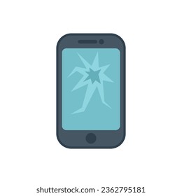 Smartphone waste icon flat vector. Metal trash. Garbage reuse isolated